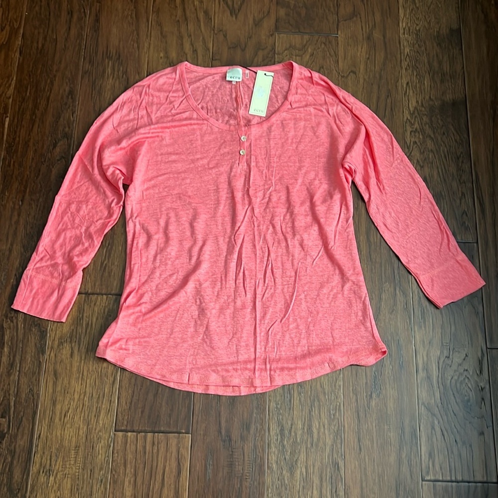 NEW- ecru linen top